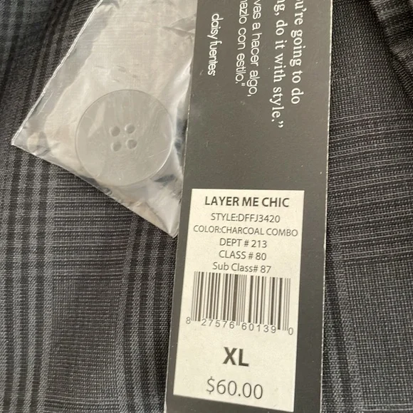Daisy Fuentes Plaid Dress Jacket - Picture 5 of 6